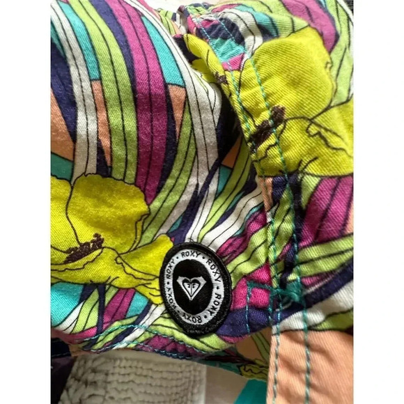 Roxy Beach Bound Boardshorts M Light Jade Island Dreams Floral Summer Casual - Picture 4 of 7